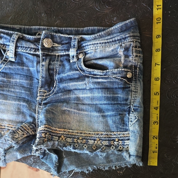 Grace Blue Denim Kids Shorts - Picture 5 of 8